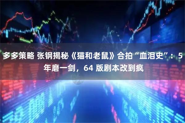 多多策略 张钢揭秘《猫和老鼠》合拍“血泪史”：5 年磨一剑，64 版剧本改到疯